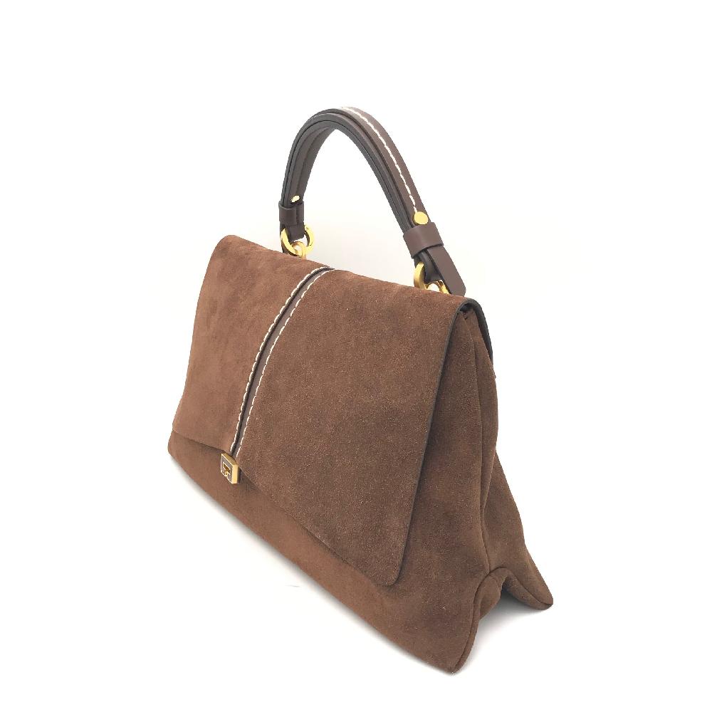 Zulian Calzature Borsa Kendall camoscio marrone Sottocosto