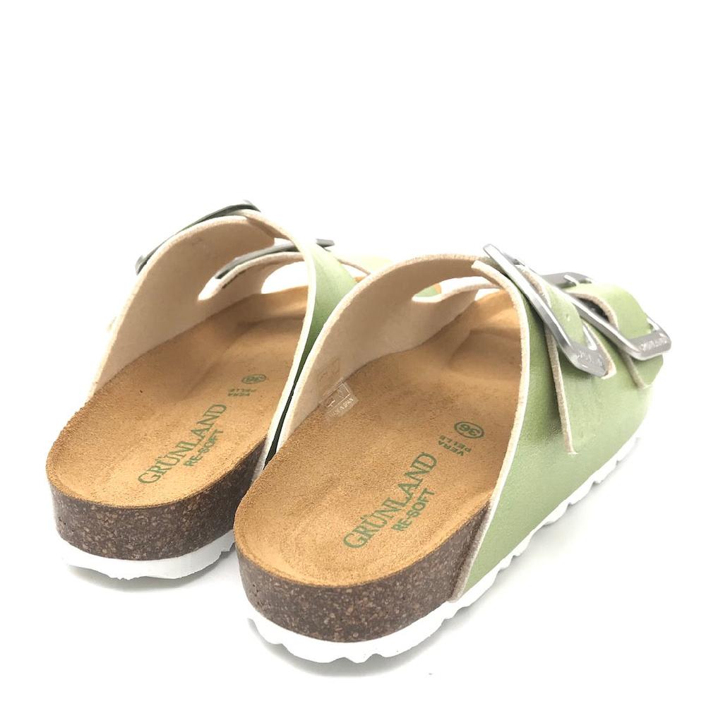 Zulian Calzature Ciabatta Sara doppia fibbia verde Offerte