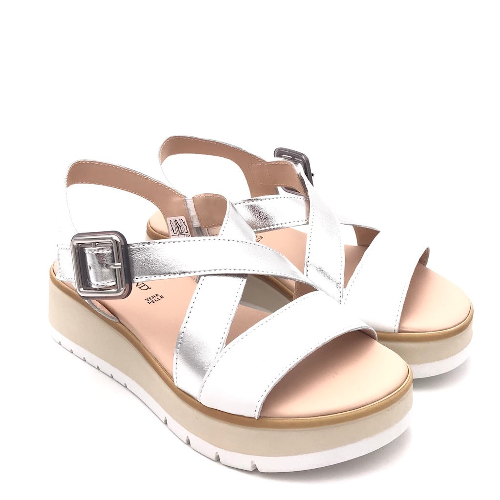 Zulian Calzature Sandalo Fasi bianco-argento Online