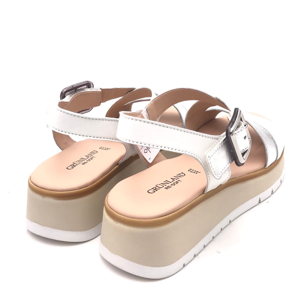 Zulian Calzature Sandalo Fasi bianco-argento Online
