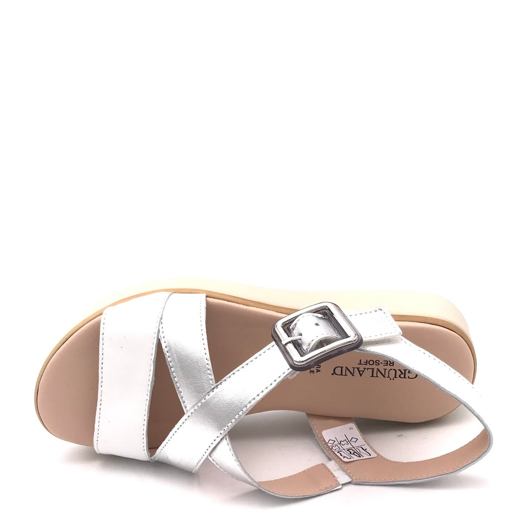 Zulian Calzature Sandalo Fasi bianco-argento Online