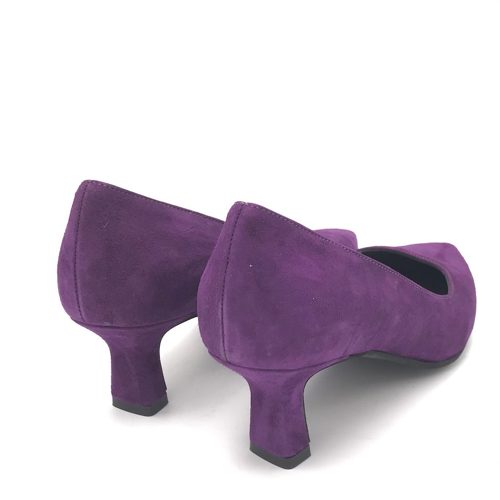 Zulian Calzature Decolletè Lory in camoscio viola Italy
