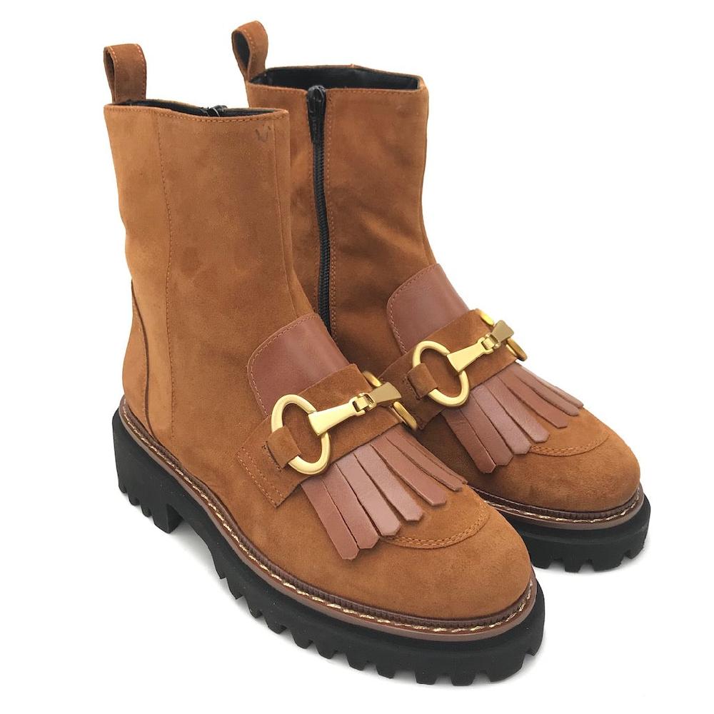 Zulian Calzature Tronchetto velour cuoio Novità