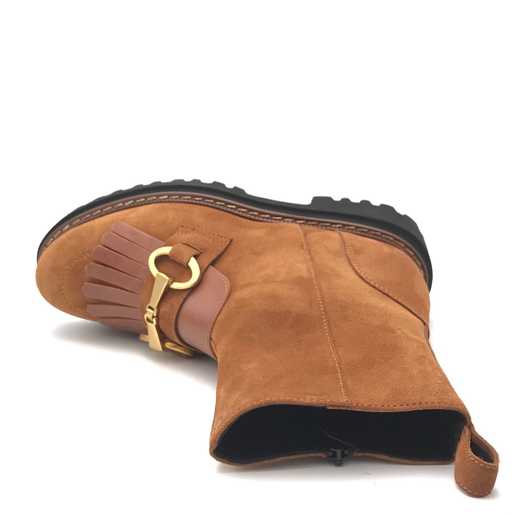 Zulian Calzature Tronchetto velour cuoio Novità