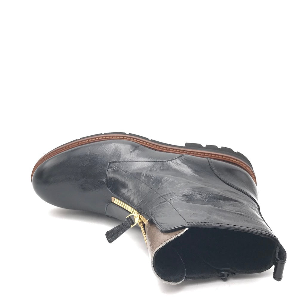 Zulian Calzature Tronchetto naplak nero zip Offerte