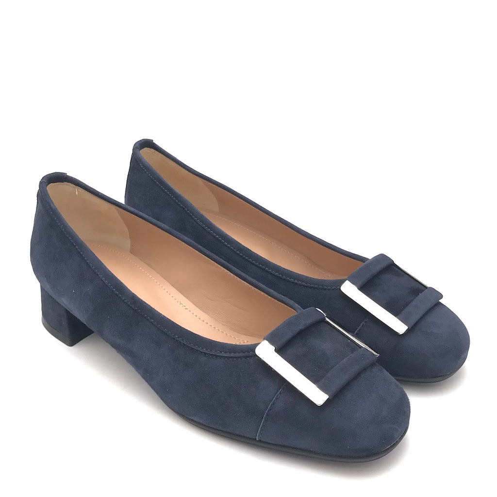 Zulian Calzature Ballerina in camoscio blu In Saldo