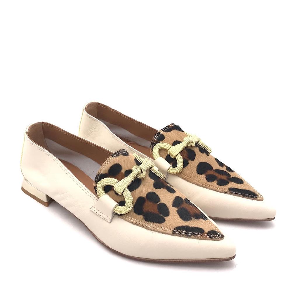 Zulian Calzature Mocassino macula leo crudo Italia