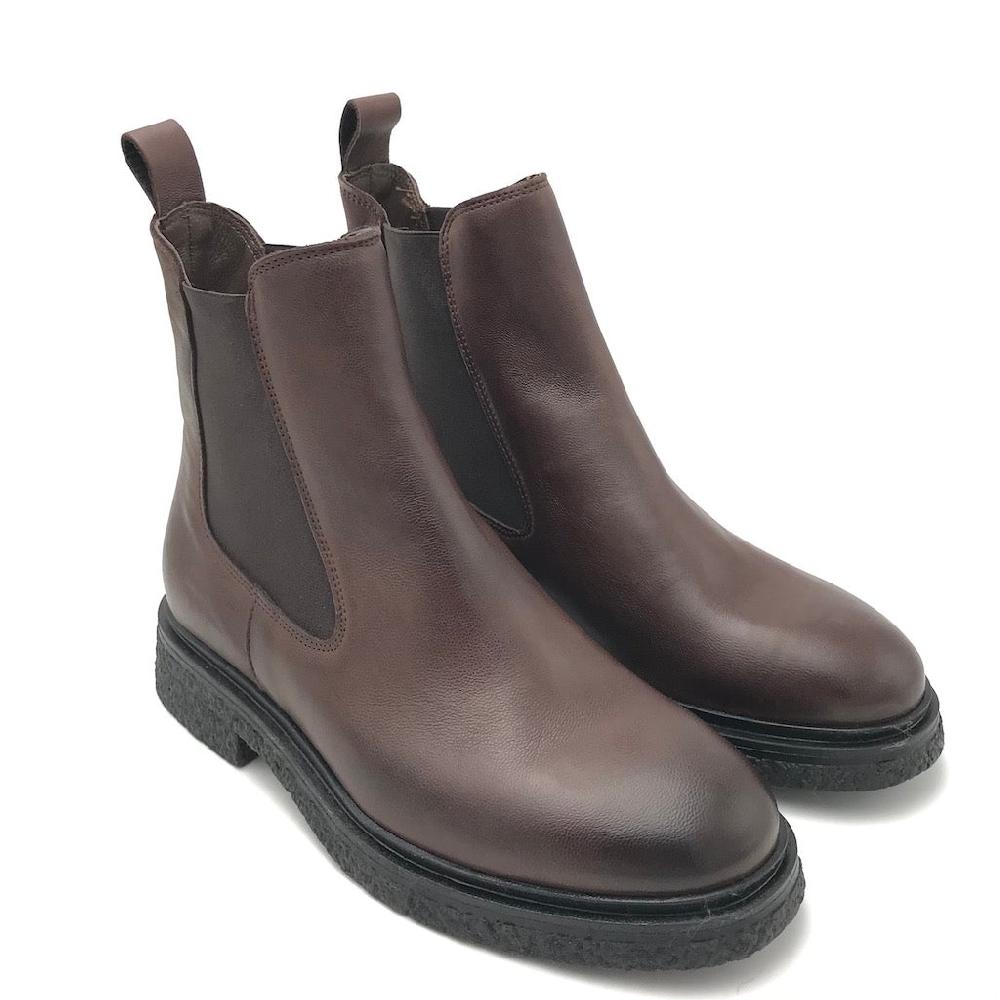 Zulian Calzature Beatles in pelle testa di moro Presa