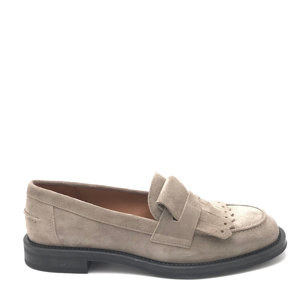 Zulian Calzature Mocassino frangia in crosta sand