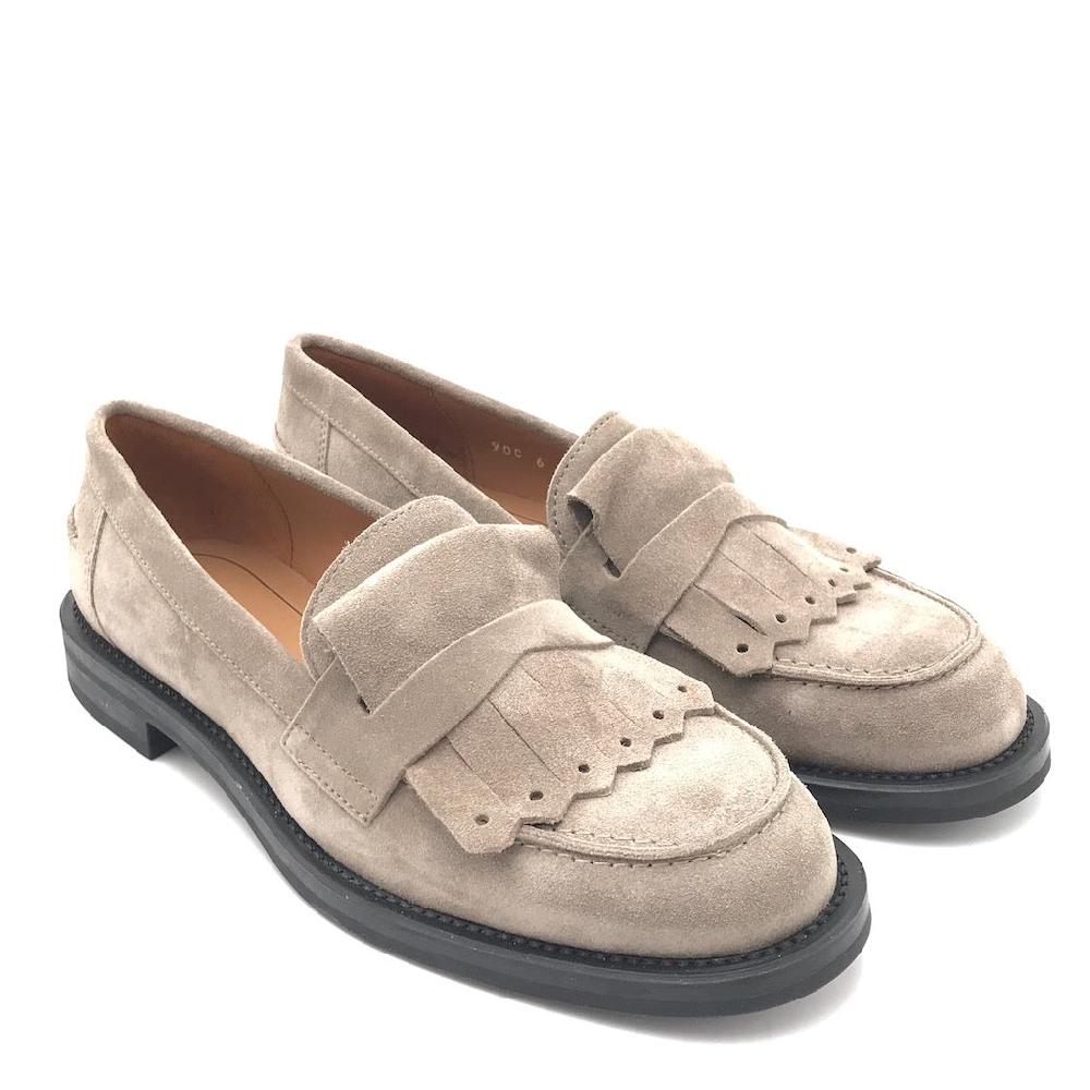 Zulian Calzature Mocassino frangia in crosta sand Offerta