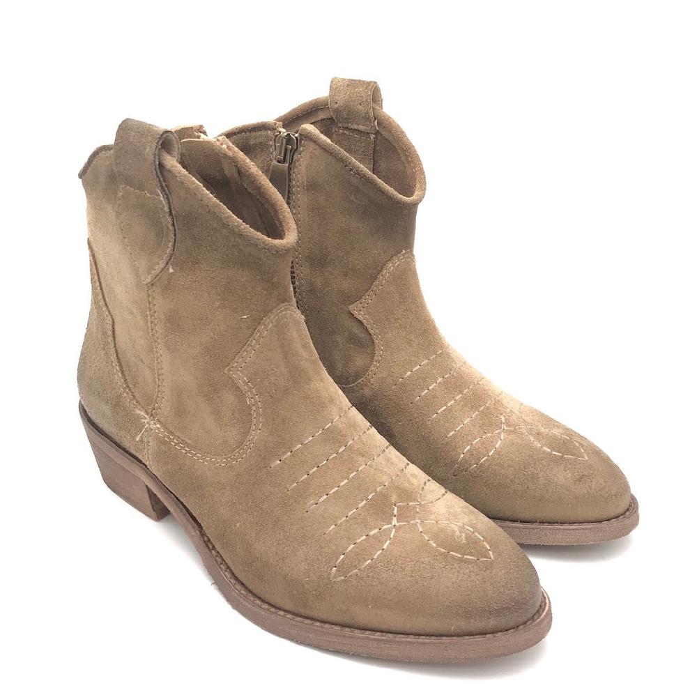 Zulian Calzature Texano in crosta tortora Outlet