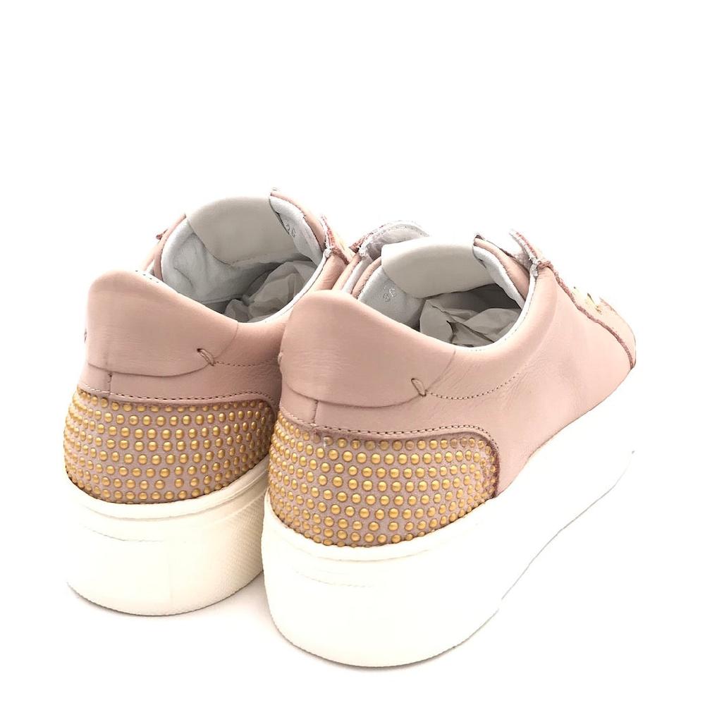 Zulian Calzature Sneakers in pelle rosa cipria 2025