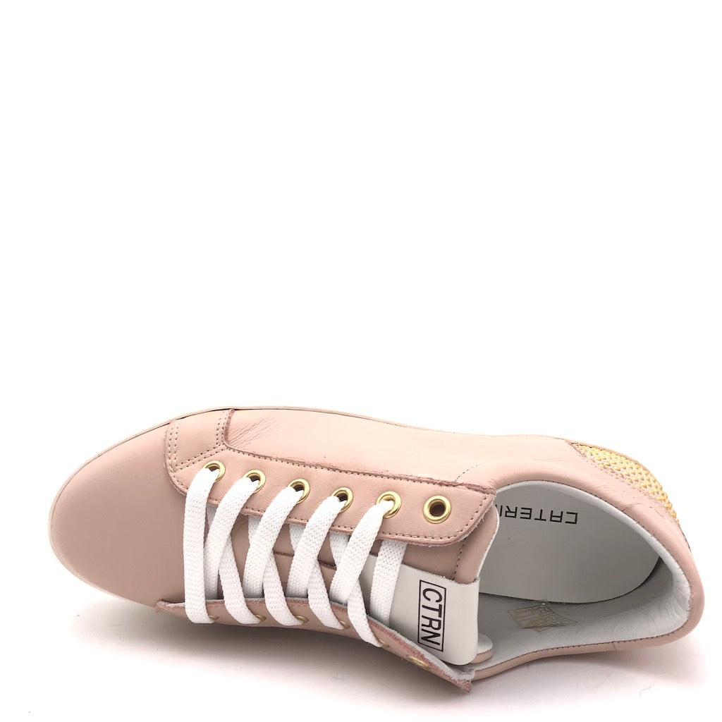 Zulian Calzature Sneakers in pelle rosa cipria 2025