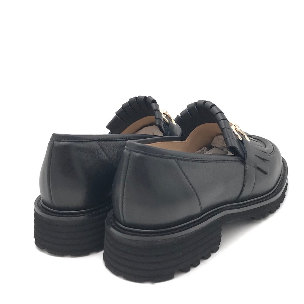 Zulian Calzature Mocassino Lina frangia nero Spedizione Gratuita