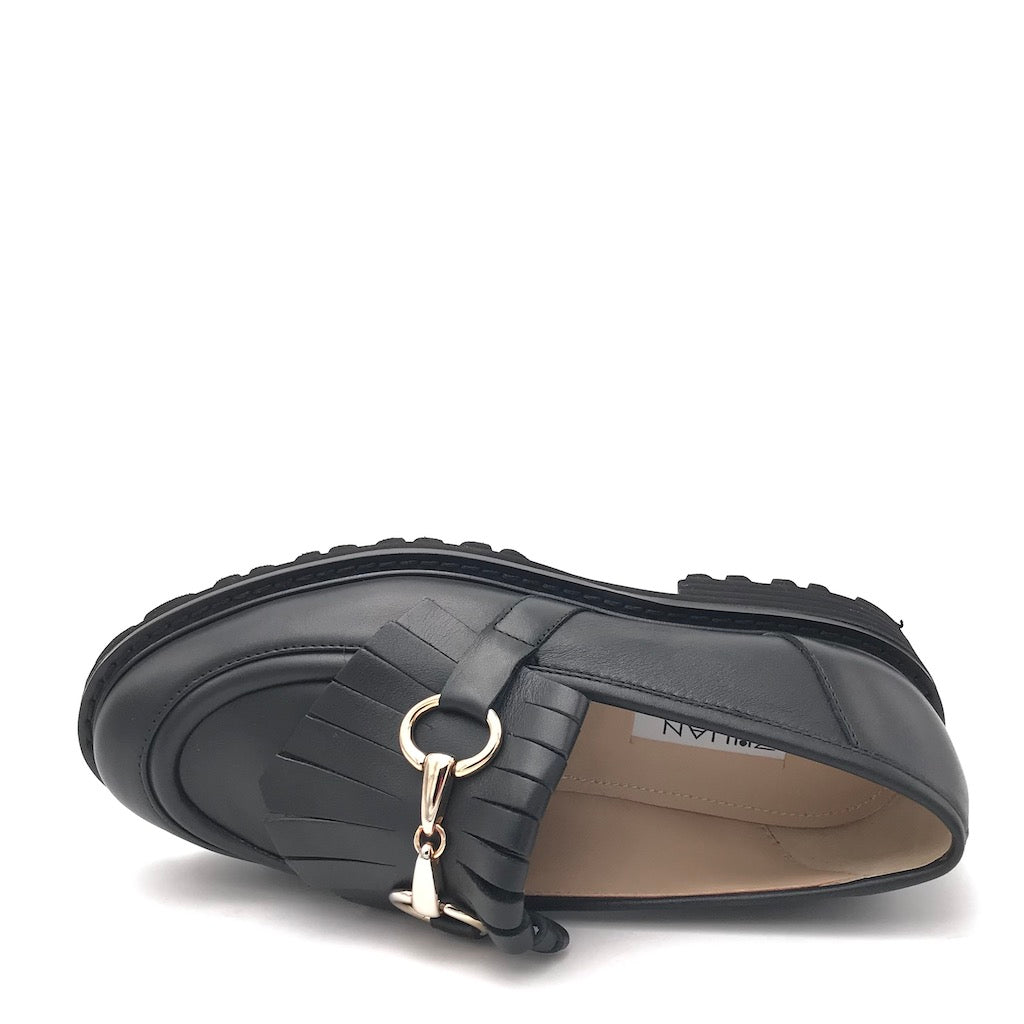 Zulian Calzature Mocassino Lina frangia nero Spedizione Gratuita