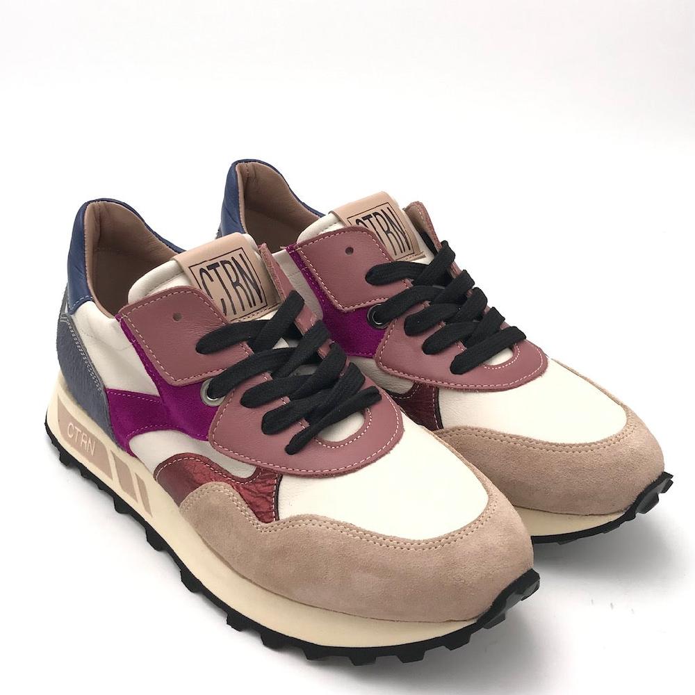 Zulian Calzature Sneakers running multicolor-off white Prezzo di fabbrica