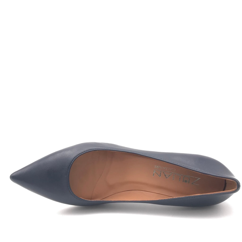 Zulian Calzature Decolletè Lory in nappa blu Offerta per la Festa della Mamma