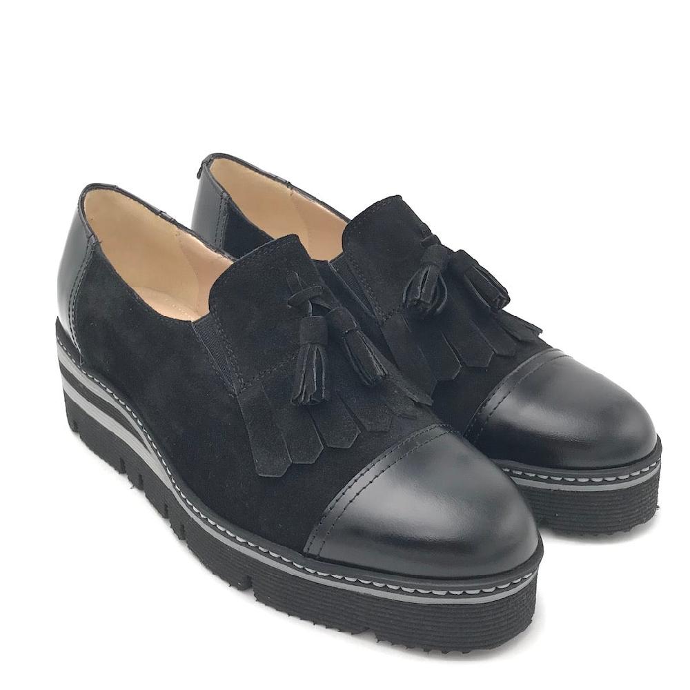 Zulian Calzature Scarpa accollata nera Vendita calda