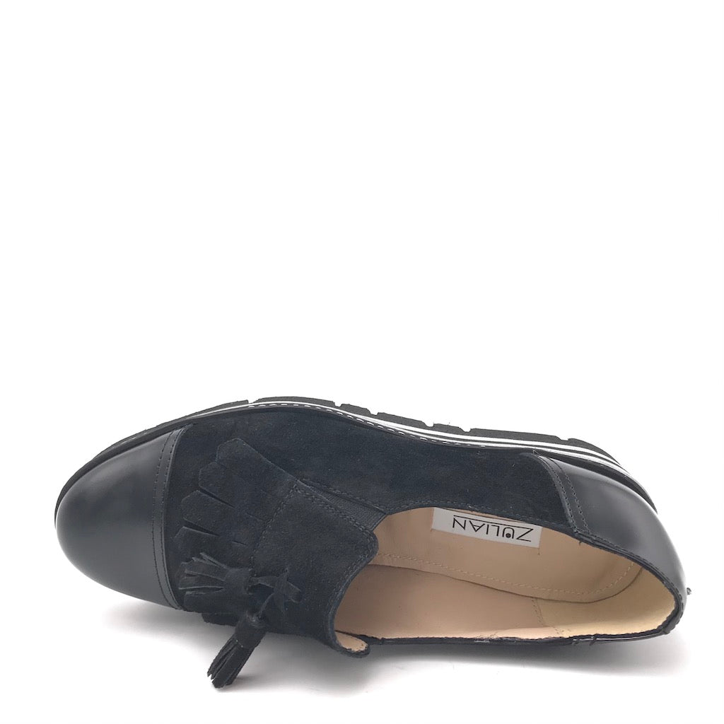 Zulian Calzature Scarpa accollata nera Vendita calda