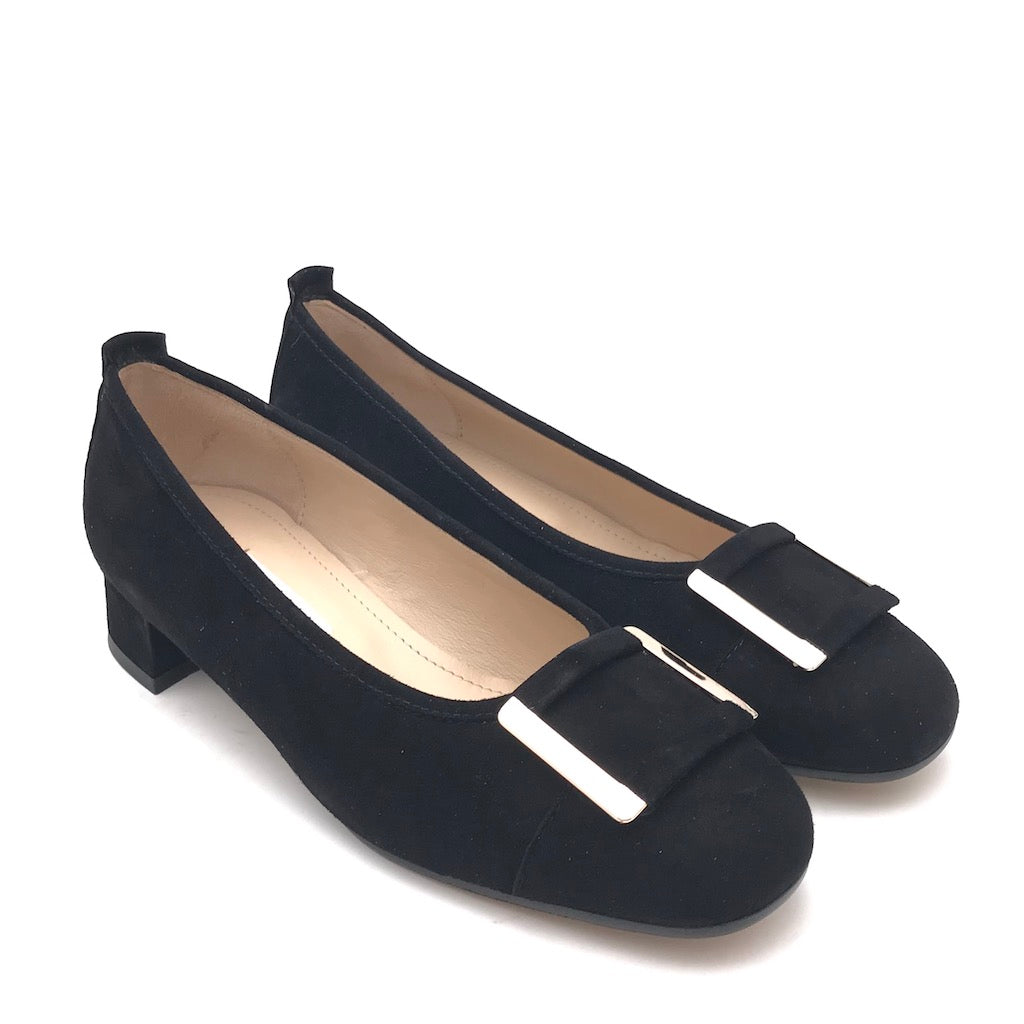 Zulian Calzature Ballerina in camoscio nero Sconti VIP