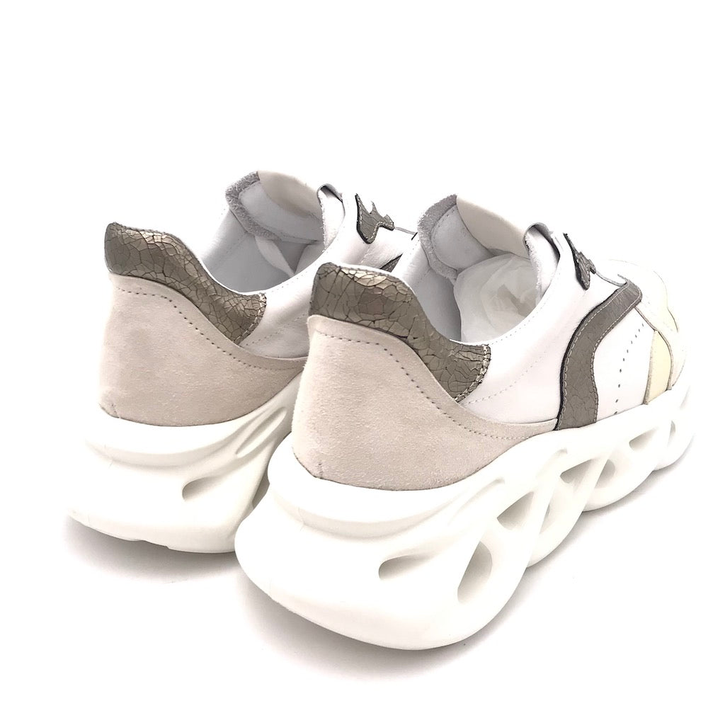 Zulian Calzature Sneakers running cocco-bianco Super Saving Price