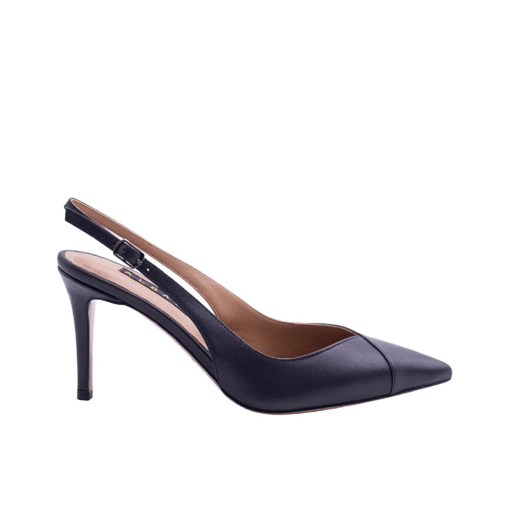 ALBANO Slingback pelle nera Consegna Veloce