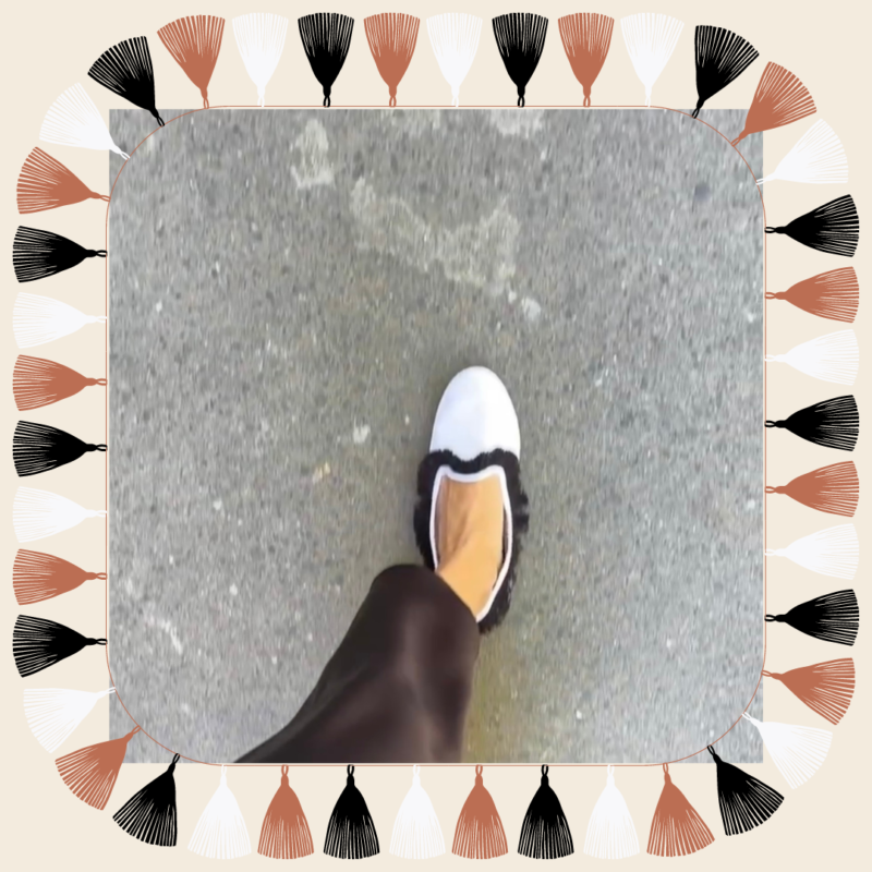 Allagiulia -Capsule Lamu- Friù Venezia BIANCO Frangia NERO Moda